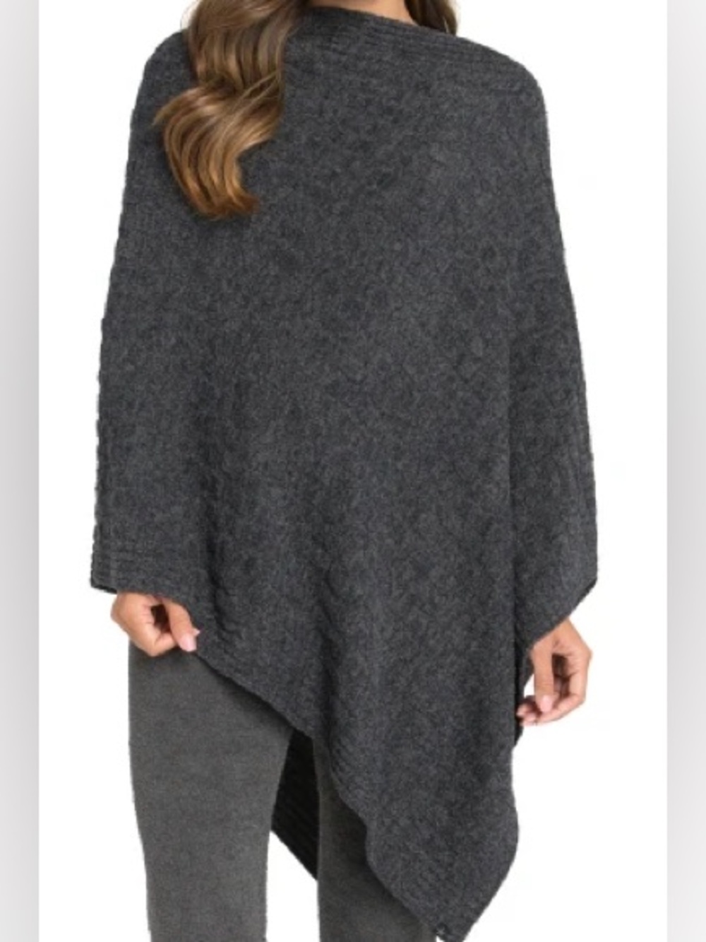 Barefoot Dreams Cozychic Lite Cable Poncho | NOWCL1129 | One Size